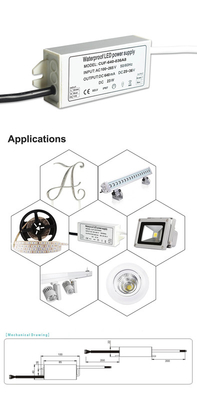 RoHS 640mA LED Constant Current Power, conducteur léger de lumière d'inondation