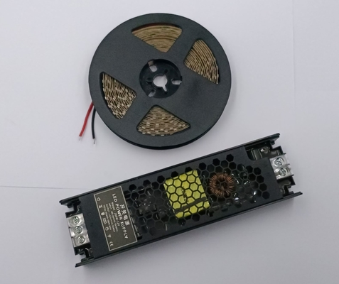 Conducteur mince de logement noir d'éclairage du watt LED de l'alimentation d'énergie de caisson lumineux de C.C 24V 200