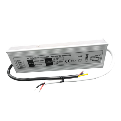 Poids léger électronique imperméable extérieur du conducteur 200W 12V d'IP67 LED