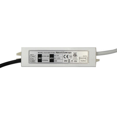 conducteur ultra mince imperméable de 20W Constant Voltage Power Supply 12V IP67 LED