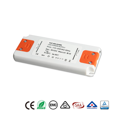 Alimentation d'énergie en plastique de C.C 60W du conducteur 24V de la classe 2 LED pour la lumière de bande de LED