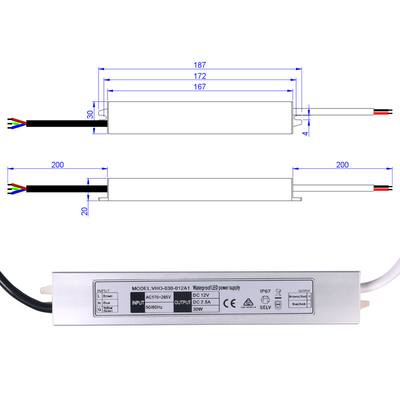 Le conducteur 12V 30W de Slimline LED de certificat de SAA imperméabilisent la tension constante IP67