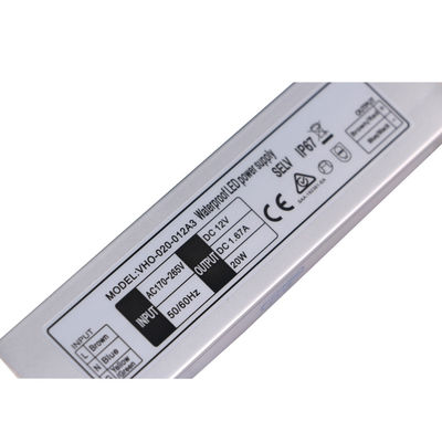 CE imperméable SAA de l'alimentation d'énergie du Super Slim LED 20w 12V Constant Voltage For Strip Light