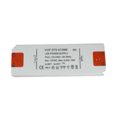 Alimentation d'énergie du conducteur 12V 75W de Constant Voltage LED de boîtier en plastique pour la lumière de bande