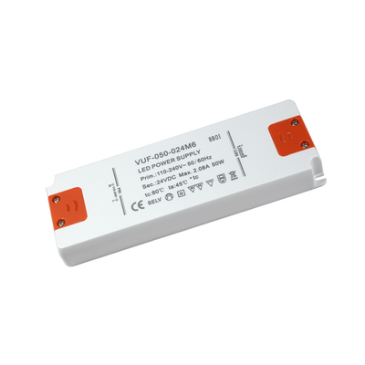Boîtier en plastique léger d'intérieur IP20 du conducteur 24V 50W de Constant Voltage LED