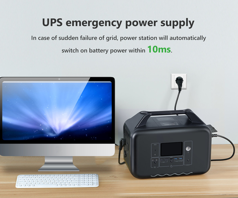 centrale solaire portative extérieure campante de secours d'offre de batterie LiFePO4 de la charge 1000W