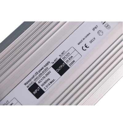 Logement à sortie unique d'aluminium du conducteur 250w de 12V 20A Constant Voltage LED