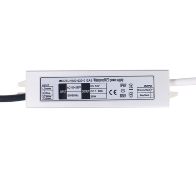 12V conducteur électronique imperméable ultra-léger 1.67A 20W de C.C LED calorifuge