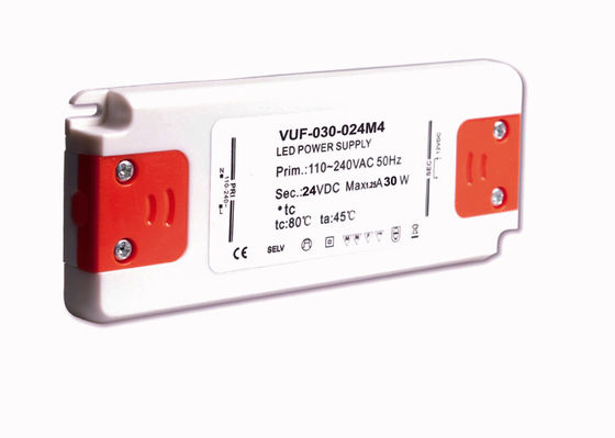 C.A. ultra mince de conducteur de 30W 1.25A LED 110V 240V à C.C 24V pour des lumières de Cabinet
