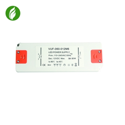 alimentation d'énergie de 60W IP20 Constant Voltage LED, conducteur libre de clignotement en plastique